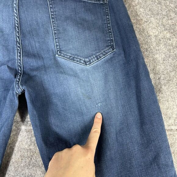 Mugsy Fultons Jeans Mens 40x32 (Fits 36x32) Blue Stretch Denim Straight Flawed - Picture 13 of 15